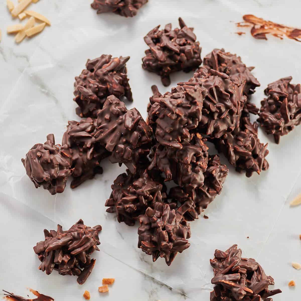 Toffee Almond Haystacks (Gluten Free) Bake in Balance